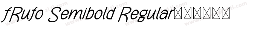 FRufo Semibold Regular字体转换